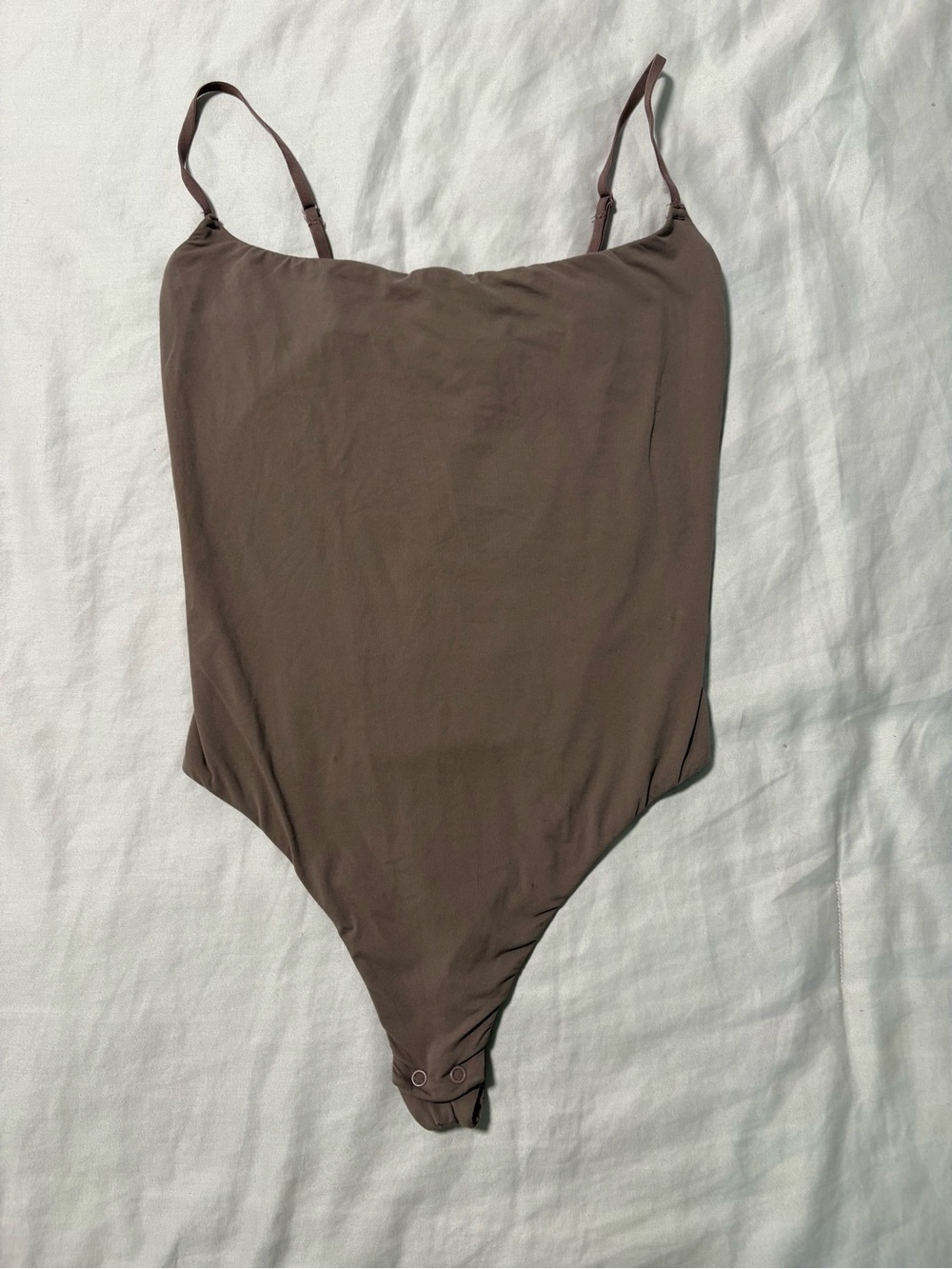 SKIMS Brown Stretch One-Piece Bodysuit
